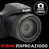 Kodak PIXPRO AZ1000 4K 20MP Black Digital Camera with 102x Optical Zoom