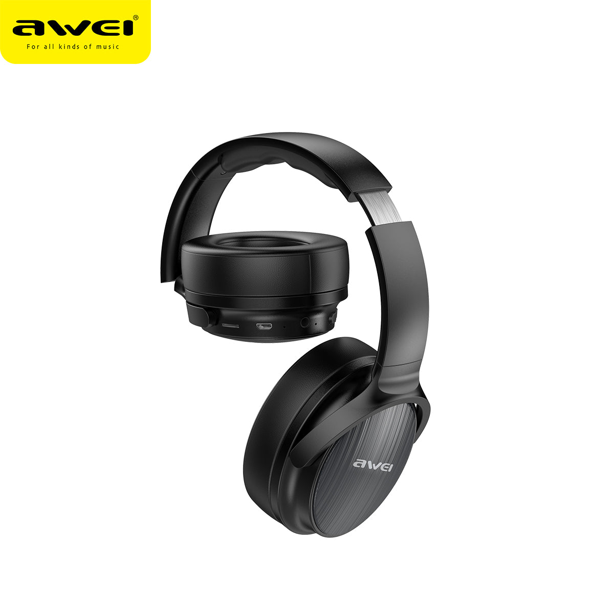 Awei A780BL Wireless Bluetooth Foldable Headphone with 3.5mm Cable Connection Option and Memory Card Slot for Music Playback