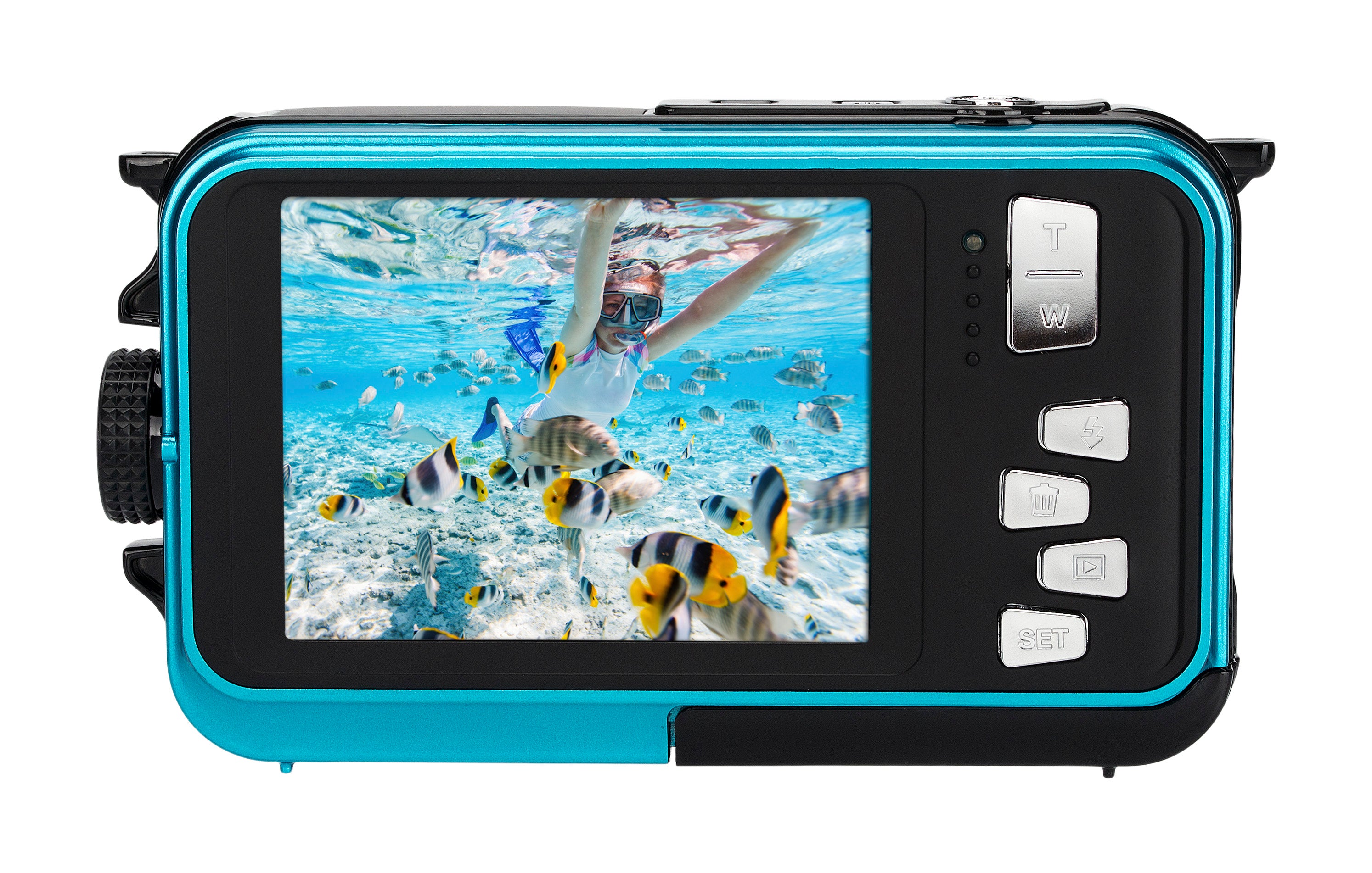 AGFAPHOTO 24MP Waterproof Compact Zoom Digital Camera with Dual LCD and Full HD Video Recording, Realishot WP8000