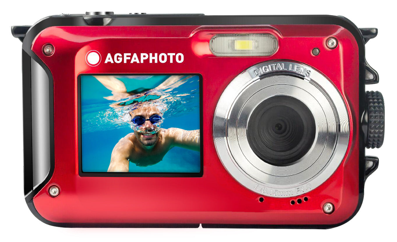 AGFAPHOTO 24MP Waterproof Compact Zoom Digital Camera with Dual LCD and Full HD Video Recording, Realishot WP8000