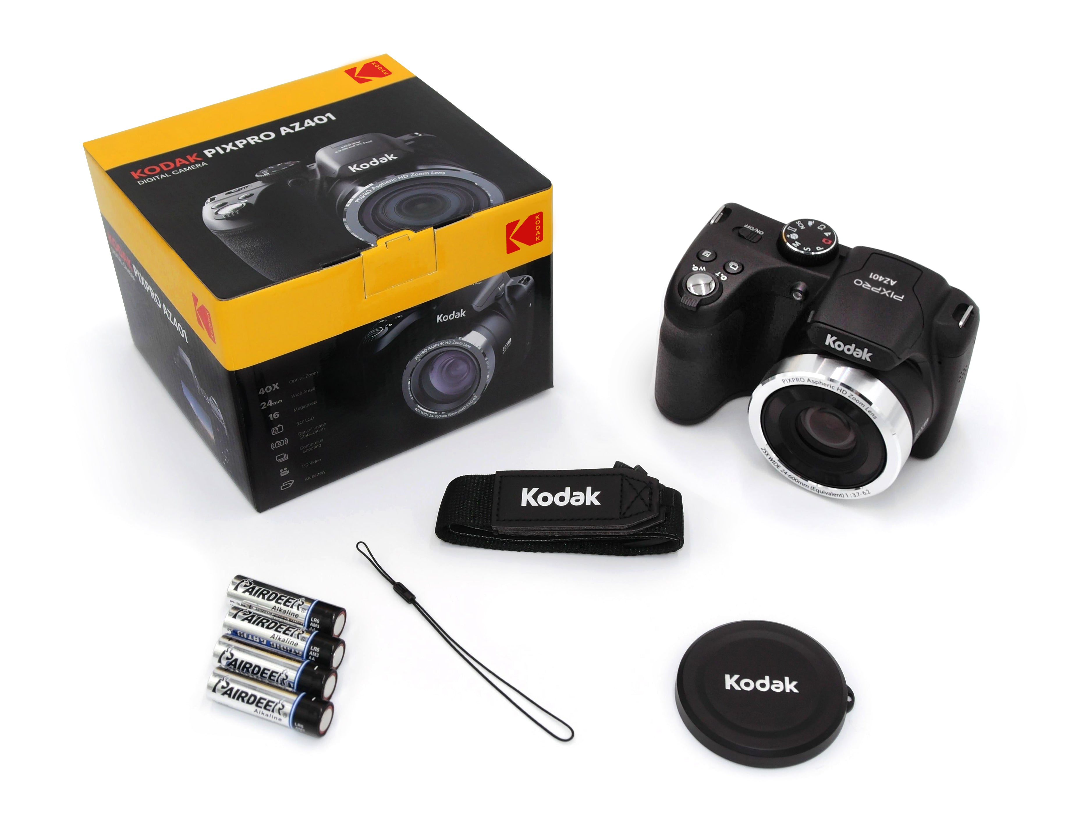 KODAK PIXPRO AZ401 Reflex Astro Zoom Bridge Camera 16MP, 3-inch LCD and 40X optical Zoom with Optical Image Stabilizer