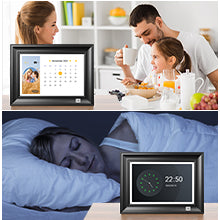 KODAK Digital Photo Frame RWF-127, Full HD 10.1 inch Touchscreen, WiFi Enabled, 32GB Internal Memory, Natural Wood with Photo, Video, Audio, Calendar & Weather Display Features