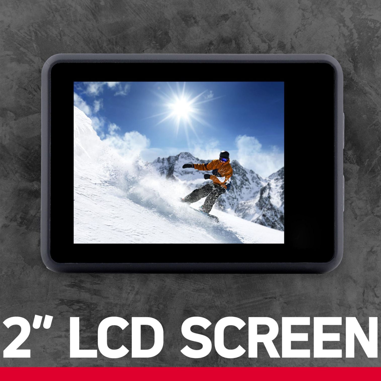 agfaphoto 4k ultra hd action cam has a 2 inch lcd screen