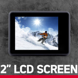 agfaphoto 4k ultra hd action cam has a 2 inch lcd screen
