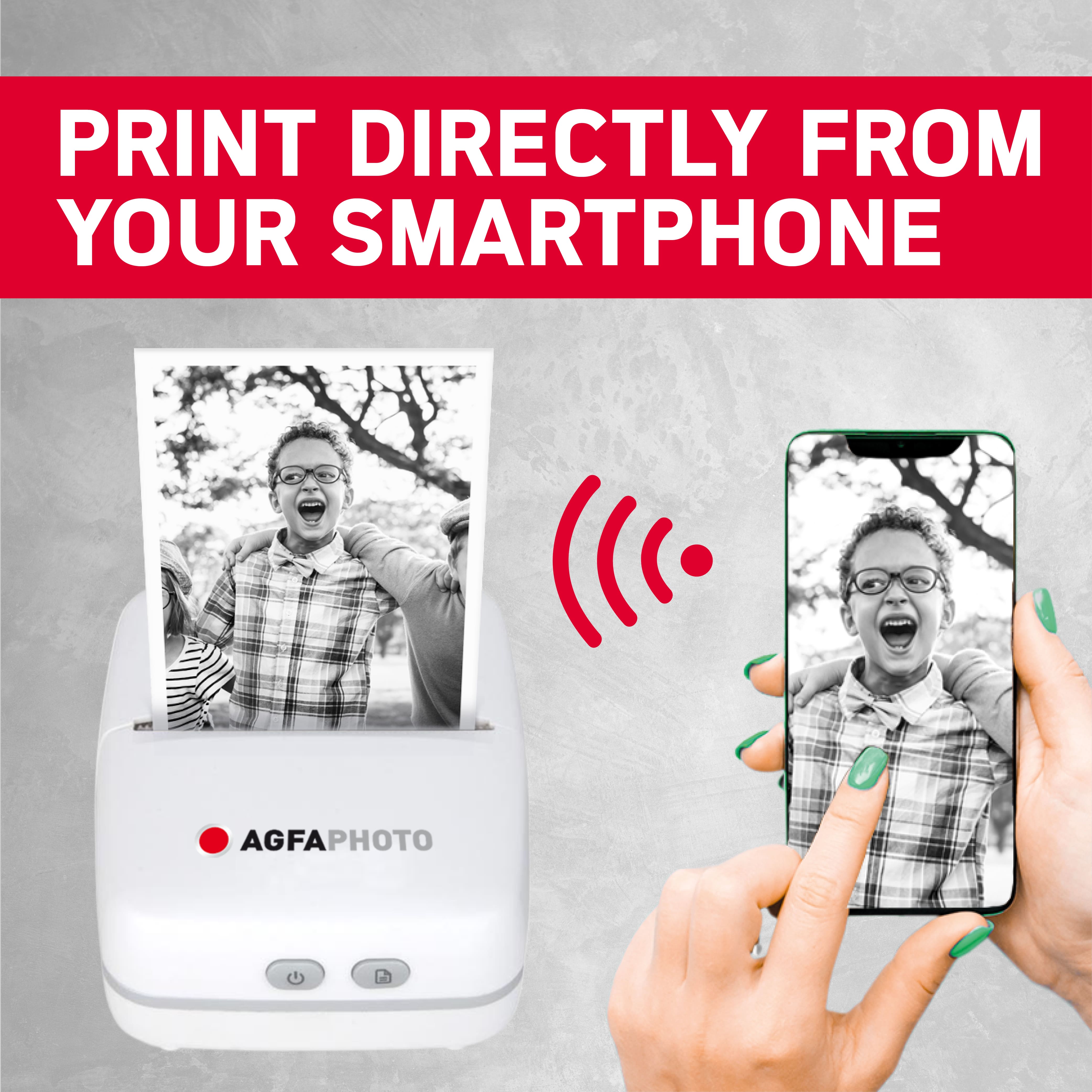 AgfaPhoto Realipix Pocket P Portable Black and White Thermal Printer