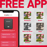 AgfaPhoto Realipix Square P (76 x 76 mm) Wireless Portable Photo Printer comes with phone app where you can edit photos