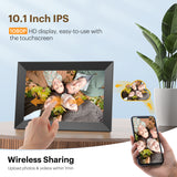 KODAK 10.1-inch Classic Digital Photo Frame CF102P, Wi-Fi Enabled, HD Touch-Screen Display with Automatic Rotation, Music, Video, Weather and Calendar