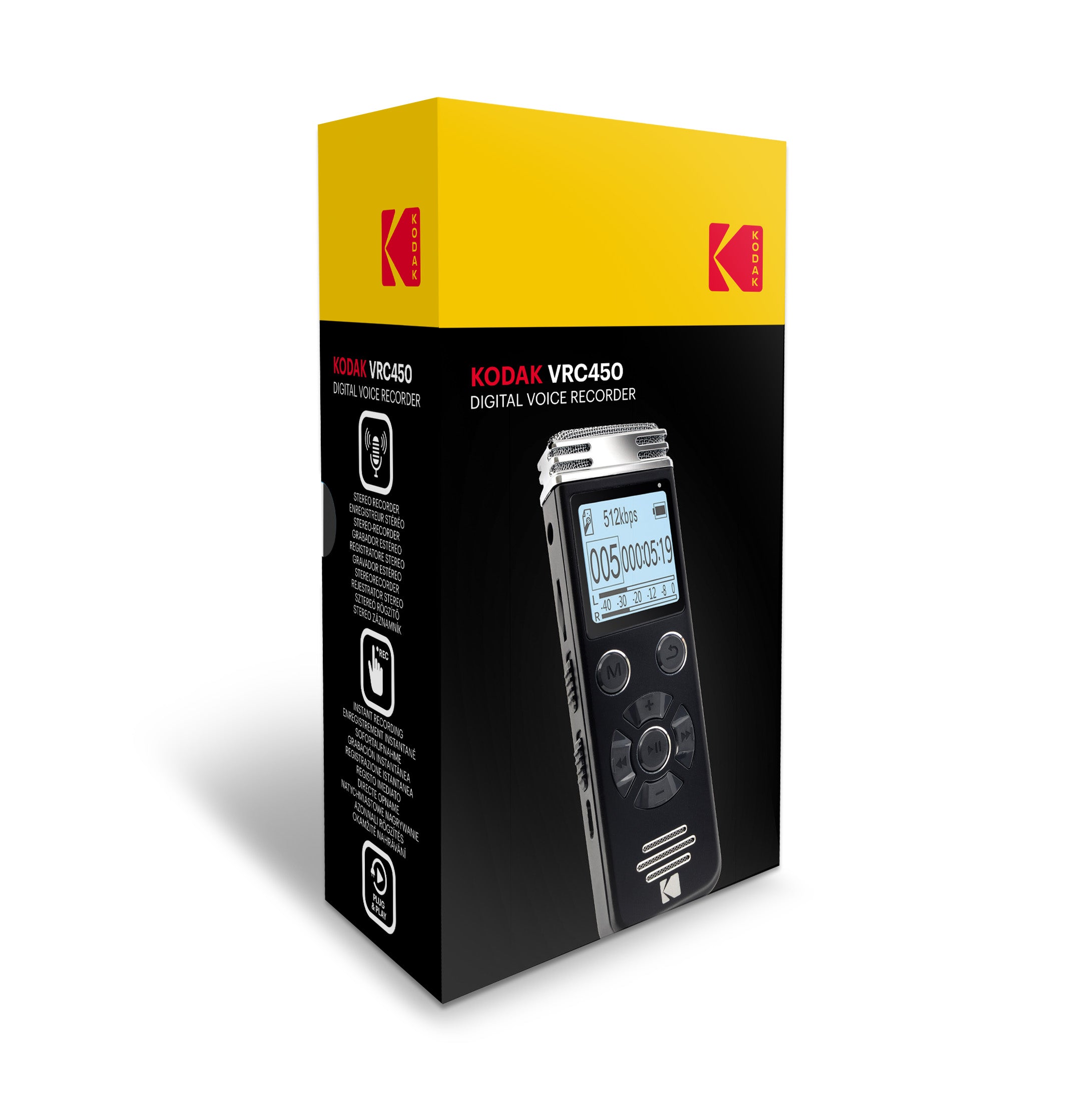 Kodak VRC450 Stereo Digital Voice Recorder with 8GB Memory