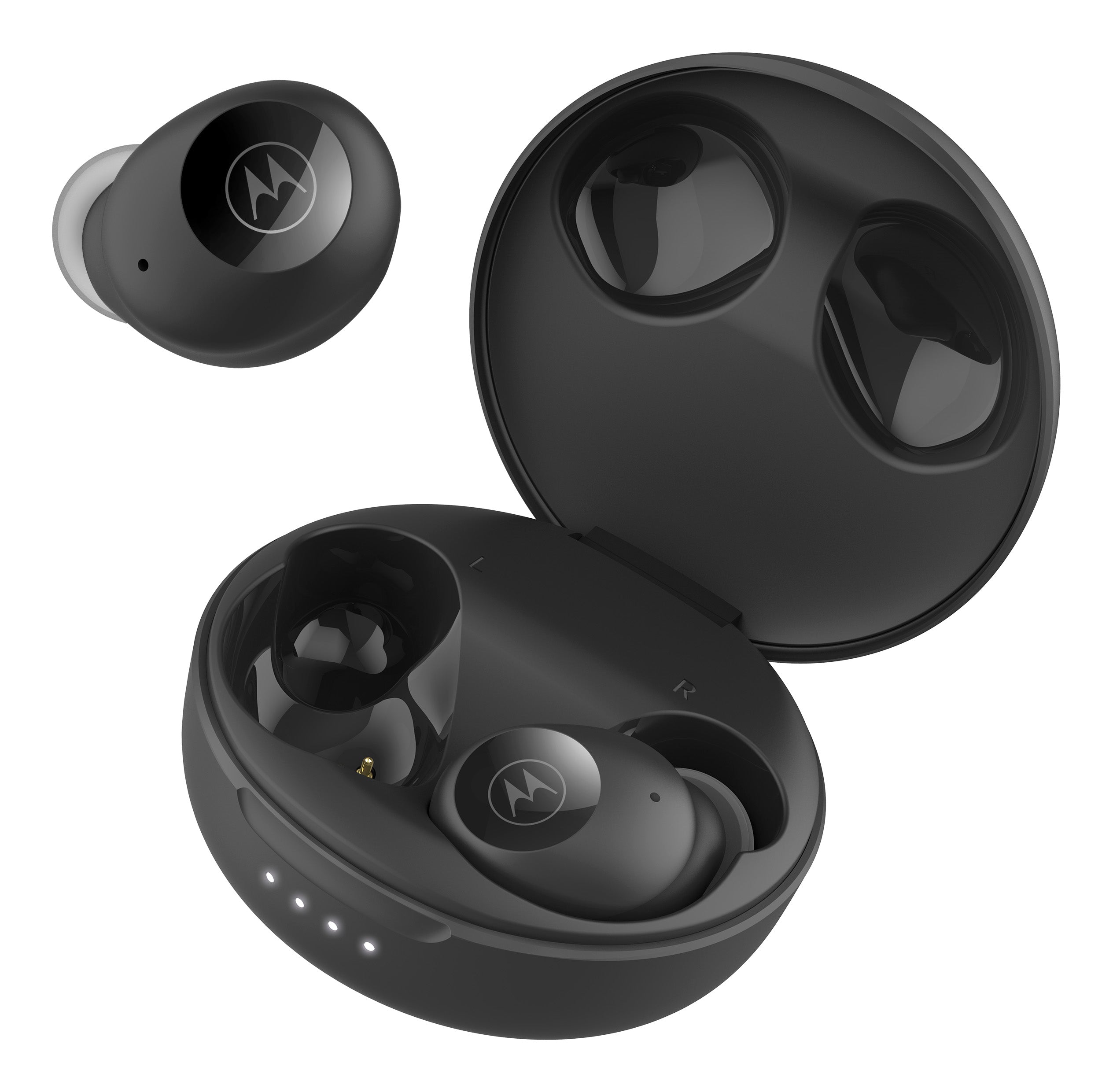 Motorola MOTO BUDS 250 True Wireless Bluetooth Earbuds IPX5 Water Resistant with Wireless Charging Case