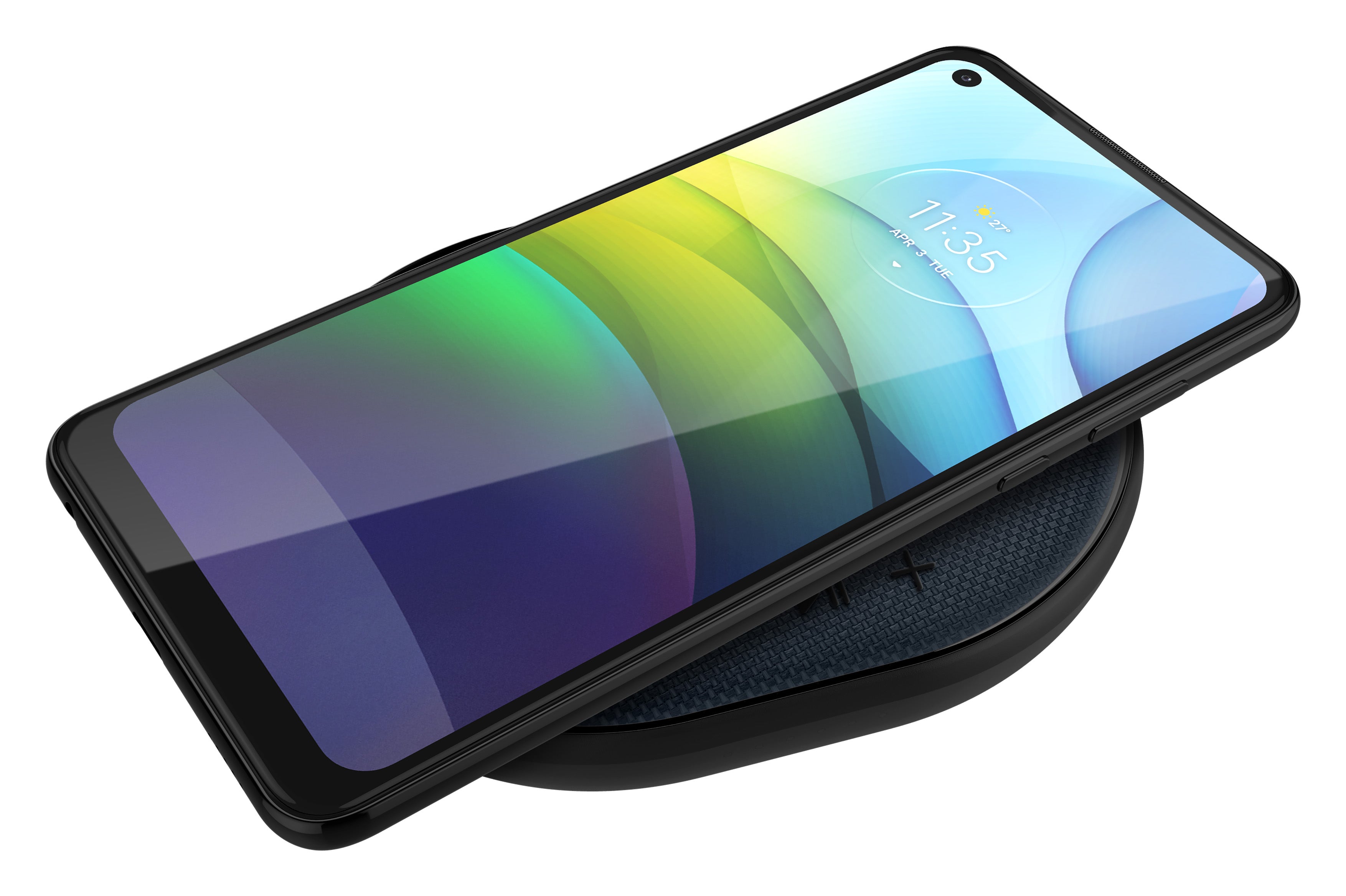 Motorola ROKR 500 Bluetooth Speaker with Integrated Wireless Charging Pad, Portable Speaker with Microphone for Handsfree Calls IPX6 Water Resistant