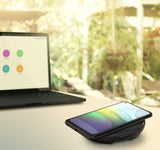 Motorola ROKR 500 Bluetooth Speaker with Integrated Wireless Charging Pad, Portable Speaker with Microphone for Handsfree Calls IPX6 Water Resistant