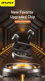 Awei T13 Pro Waterproof Wireless Earbuds with 30 Hours Playtime - BRAND PROMOTION OFFER!