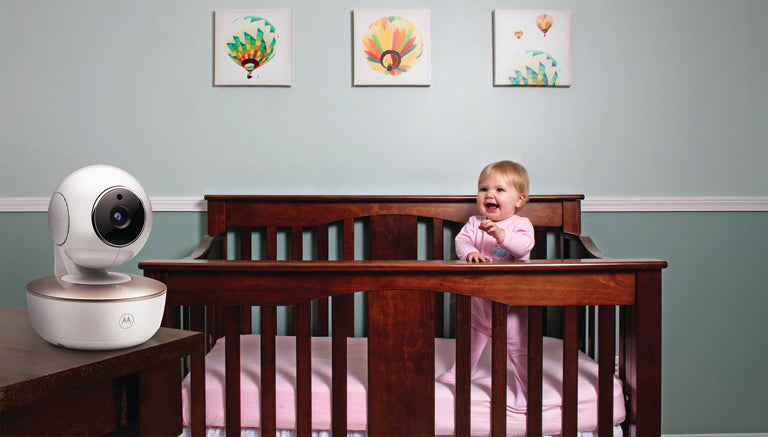 Motorola VM855 CONNECT, Secure 5" Portable Wi-Fi Video/Audio Baby Monitor With Crib Mount