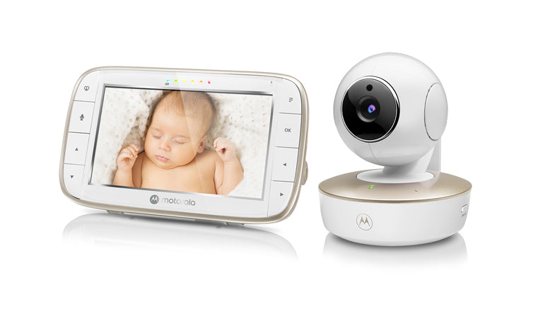 Motorola VM855 CONNECT, Secure 5" Portable Wi-Fi Video/Audio Baby Monitor With Crib Mount