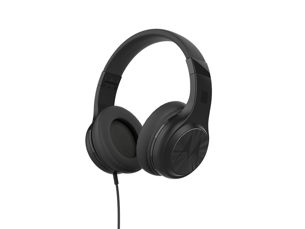Motorola Pulse 120 Bass Corded Over-The-Ear Headphones (No Battery)