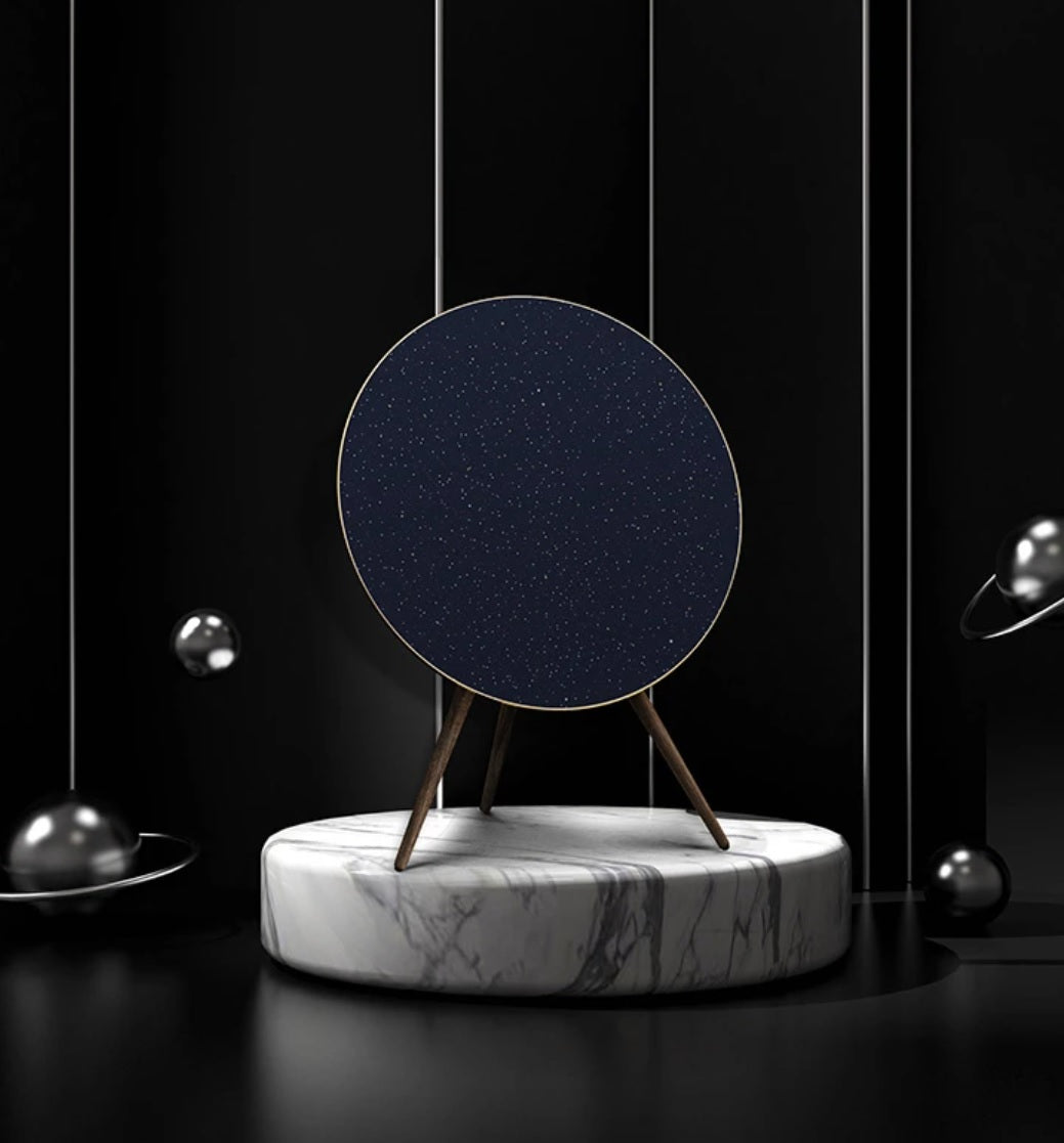 Bang & Olufsen Beoplay A9 4th Gen stardust blue front view in room