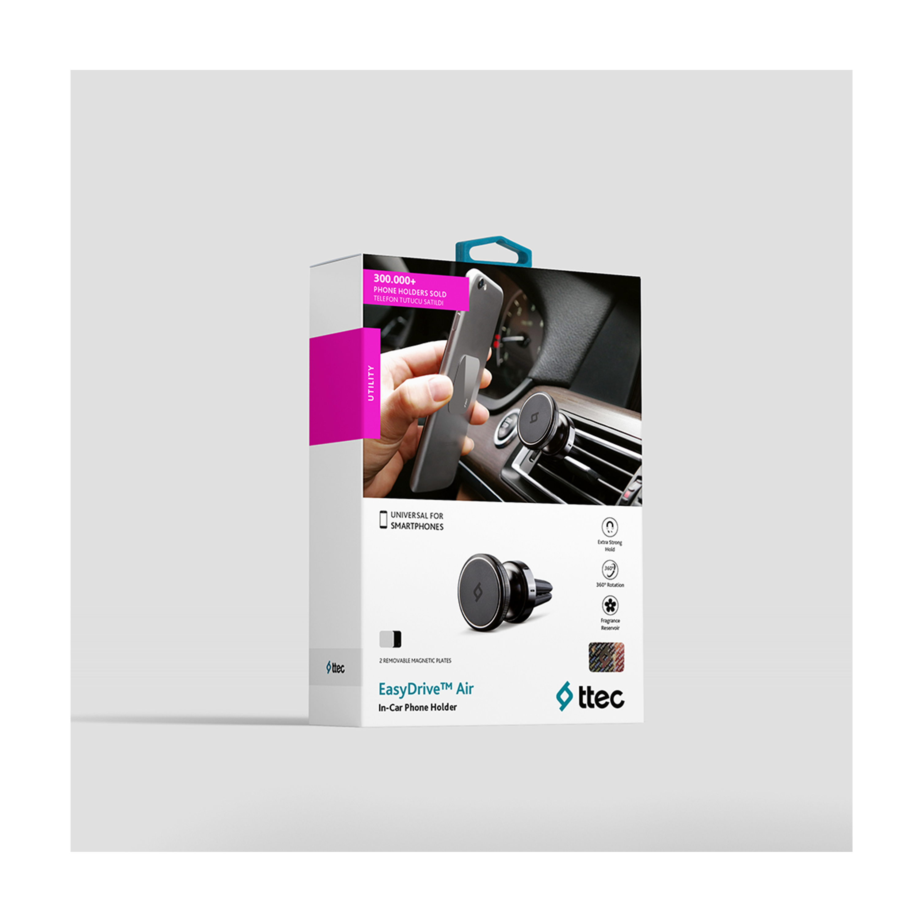 ttec EasyDrive Air Universal In-Car Magnetic Mobile Phone Vent Holder