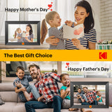 KODAK CF102P 10.1-Inch Smart Digital Photo Frame, 32GB HD Touchscreen, Wi-Fi Enabled, Auto-Rotation, Music & Video Playback, Weather & Calendar Display