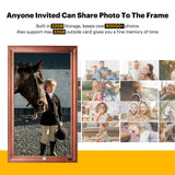 KODAK 32-inch Wi-Fi Enabled Large Wall Screen Digital Photo Frame, WF320V with 32GB Internal Memory, Wooden Frame with Photo, Video, Clock, Calendar, Weather Features and SD Card, USB and 3.5 Earphone Ports (Remote Control Incl.)