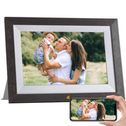 Kodak Classic Wooden Digital Photo Frame RCF-1012W, 10.1 inch Touchscreen, WiFi Enabled, 16GB Internal Memory extendable with Memory Card (Black)