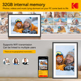 KODAK 10.1" Smart WiFi Digital Photo Frame Bundle with Bonus White Frame & 64GB Memory Card, RCF-1018 Bundle