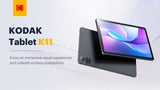 KODAK 11" Android 15 Tablet – 4GB RAM, 128GB Storage (Expandable to 1TB), 16MP Dual Camera, 1200x1920 FHD Display, 8000mAh Battery, Metal Body, Face Unlock