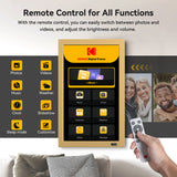 KODAK 21.5” Wi-Fi Digital Photo Frame – Metal Gold Frame (Model WF215)