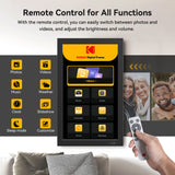 KODAK 21.5” Wi-Fi Digital Photo Frame – Black Wooden Frame (Model WF215)