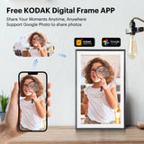 KODAK Classic 15.6 inch WiFi Enabled Digital Photo Frame with IPS Touchscreen and 32GB Built-in Memory Compatible with iOS & Android Smartphones Model RCF-1561P (Black)