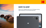 KODAK 12" Android 15 Tablet – 6GB RAM, 128GB Storage (Expandable to 1TB), 13MP Triple Camera, 1200x2000 FHD Display, 8000mAh Battery, Metal Body, Face Unlock