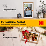 KODAK 15.6-inch Wi-Fi Enabled Digital Photo with Natural Wooden Frame with IPS Touchscreen and 32GB Built-in Memory Compatible with iOS and Android Smartphones Model RCF-1561W (Burlywood)