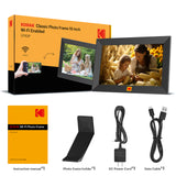KODAK CF102P 10.1-Inch Smart Digital Photo Frame, 32GB HD Touchscreen, Wi-Fi Enabled, Auto-Rotation, Music & Video Playback, Weather & Calendar Display
