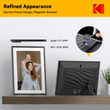 KODAK 10.1-Inch Classic Wi-Fi Digital Photo Frame Bundle, 32GB Touchscreen, FREE 64GB KODAK SD Card and Bonus White Interchangeable Frame