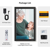 KODAK 21.5” Wi-Fi Digital Photo Frame – Black Wooden Frame (Model WF215)