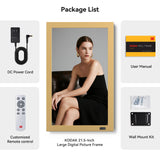 KODAK 21.5” Wi-Fi Digital Photo Frame – Metal Gold Frame (Model WF215)