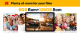 KODAK 12" Android 15 Tablet – 6GB RAM, 128GB Storage (Expandable to 1TB), 13MP Triple Camera, 1200x2000 FHD Display, 8000mAh Battery, Metal Body, Face Unlock