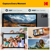 KODAK 11" Android 15 Tablet – 4GB RAM, 128GB Storage (Expandable to 1TB), 16MP Dual Camera, 1200x1920 FHD Display, 8000mAh Battery, Metal Body, Face Unlock