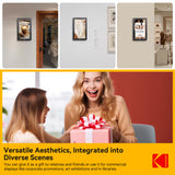 KODAK 17.3-inch Wi-Fi Enabled Digital Photo Frame WF173V, 32GB Internal Memory Wooden Frame with Photo, Video, Clock, Calendar, Weather and SD Card, USB and 3.5 Earphone Ports (Remote Control Incl.)