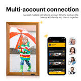 KODAK 23.8-inch Wi-Fi Enabled Digital Photo Frame WF238V, 32GB Internal Memory Wooden Frame with Photo, Video, Clock, Calendar, Weather and SD Card, USB and 3.5 Earphone Ports (Remote Control Incl.)