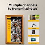 KODAK 23.8-inch Wi-Fi Enabled Digital Photo Frame WF238V, 32GB Internal Memory Wooden Frame with Photo, Video, Clock, Calendar, Weather and SD Card, USB and 3.5 Earphone Ports (Remote Control Incl.)