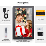KODAK 23.8-inch Wi-Fi Enabled Digital Photo Frame WF238V, 32GB Internal Memory Wooden Frame with Photo, Video, Clock, Calendar, Weather and SD Card, USB and 3.5 Earphone Ports (Remote Control Incl.)
