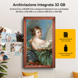 KODAK 32-inch Wi-Fi Enabled Large Wall Screen Digital Photo Frame, WF320V with 32GB Internal Memory, Wooden Frame with Photo, Video, Clock, Calendar, Weather Features and SD Card, USB and 3.5 Earphone Ports (Remote Control Incl.)