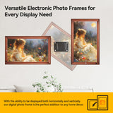 KODAK 32-inch Wi-Fi Enabled Large Wall Screen Digital Photo Frame, WF320V with 32GB Internal Memory, Wooden Frame with Photo, Video, Clock, Calendar, Weather Features and SD Card, USB and 3.5 Earphone Ports (Remote Control Incl.)
