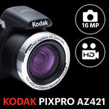 Kodak PIXPRO Astro Zoom AZ421-BK 16MP Digital Camera with 42X Optical Zoom and 3" LCD Screen (Black)