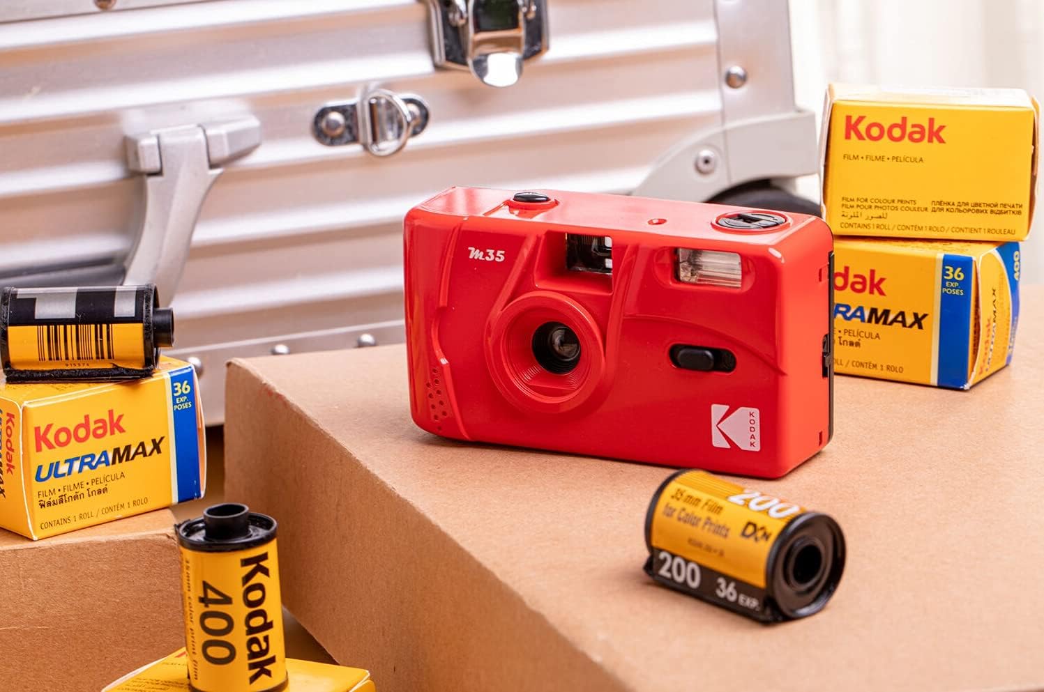 Kodak M35 Film Camera, using 35mm Film (Scarlet)