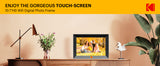 KODAK CF102P 10.1-Inch Smart Digital Photo Frame, 32GB HD Touchscreen, Wi-Fi Enabled, Auto-Rotation, Music & Video Playback, Weather & Calendar Display