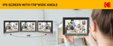 KODAK CF102P 10.1-Inch Smart Digital Photo Frame, 32GB HD Touchscreen, Wi-Fi Enabled, Auto-Rotation, Music & Video Playback, Weather & Calendar Display