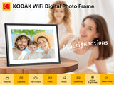 KODAK 10.1" Smart WiFi Digital Photo Frame Bundle with Bonus White Frame & 64GB Memory Card, RCF-1018 Bundle