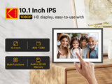 KODAK 10.1" Smart WiFi Digital Photo Frame Bundle with Bonus White Frame & 64GB Memory Card, RCF-1018 Bundle
