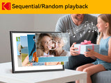 KODAK 10.1" Smart WiFi Digital Photo Frame Bundle with Bonus White Frame & 64GB Memory Card, RCF-1018 Bundle